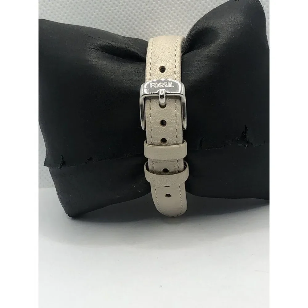 Fossil BQ3391 Women's White Leather Analog Dial Quartz Genuine Wrist Watch OP650